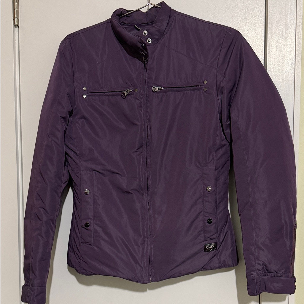 313 Tre Uno Tre True Urban Travel Purple Quilted Ski Jacket Size Italy 42